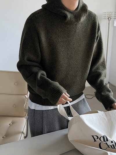 Neva Warmer Neck Knit Hoodie