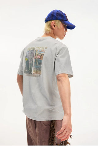 [Monterest] Washed Forest Print Relaxed Fit Tee