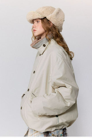 [Monterest] Detachable Fur Collar Deck Jacket