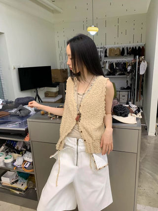 NEVERSEEZ Texture Knitted Vest