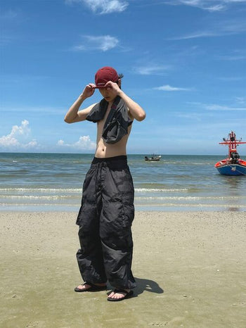 [MASONPRINCE] Camo Lightweight Utility Parachute Pants