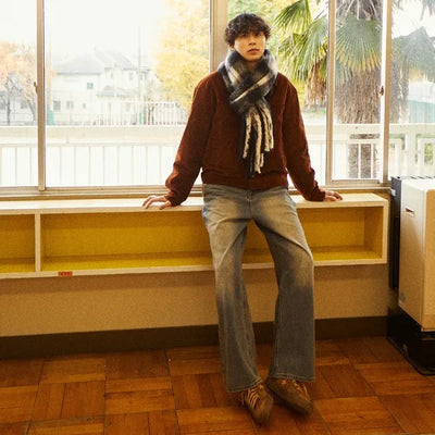 Wide Wash Carpenter Denim Pants