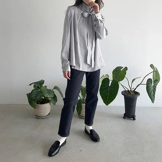 Tie blouse