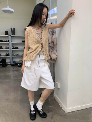 NEVERSEEZ Texture Knitted Vest