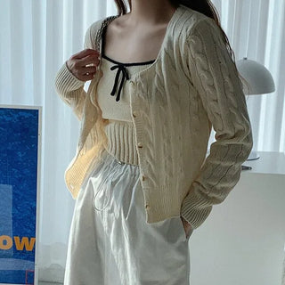 Cable cardigan