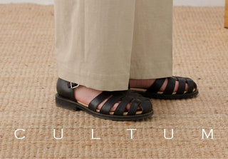[CULTUM] Wide Leg Pleated Trousers