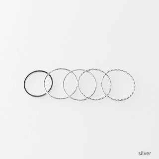 5 thin ring set