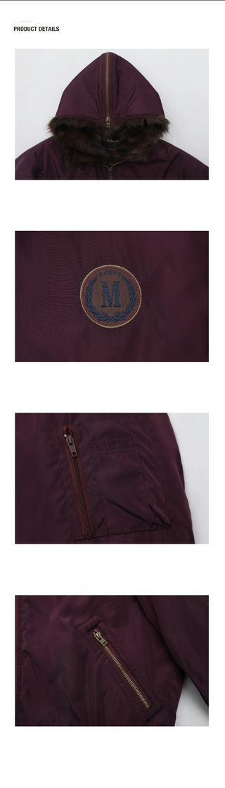 [MASONPRINCE] Hooded Plaid Puffer Jacket