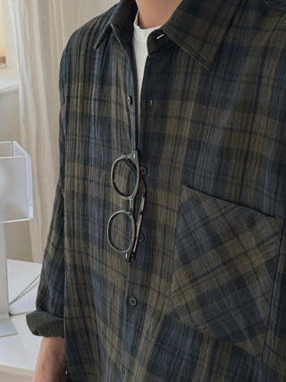 Rhythm Double-Layered Oversized Check Shirt