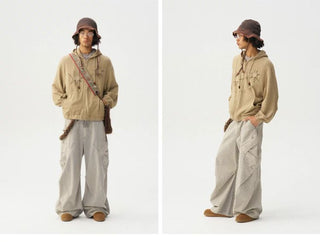 [Monterest] Textured Cotton Blend Hooded Zip-Up