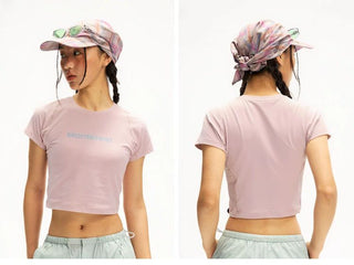 [Monterest] Quick-Dry Slim Fit Crop Logo Tee