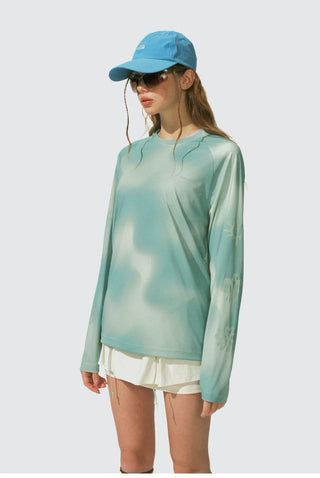 [Monterest] Tie-Dye Print Long Sleeve UPF50+ Tee