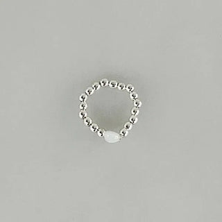 White Heart Ring