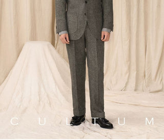 [CULTUM] Wool Herringbone Neapolitan Suit