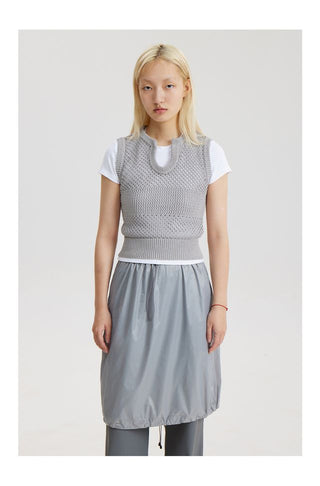 CONP Knitted mesh tight vest (gray)