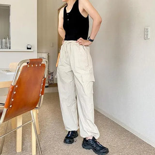 Ribbed button tank top