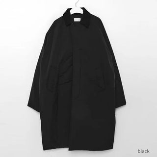 Corduroy two-tone long down jacket