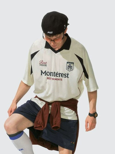 [Monterest] Outdoor Sports Print Polo Jersey Tee