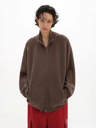 MASONPRINCE High-Neck Knit Cardigan