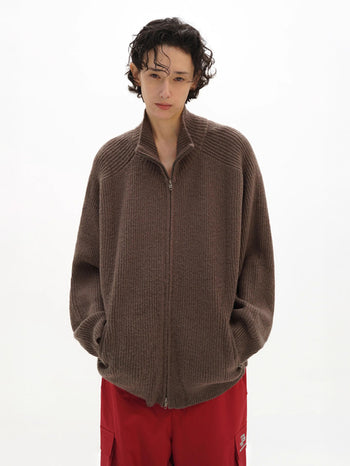 MASONPRINCE High-Neck Knit Cardigan