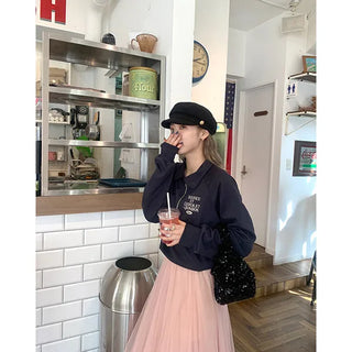 Gold button beret