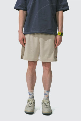 [Monterest] Embroidered Mesh Athletic Shorts