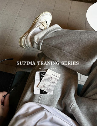 SUPIMA Fleece-lined Real Wide Training Pants (4 colors)