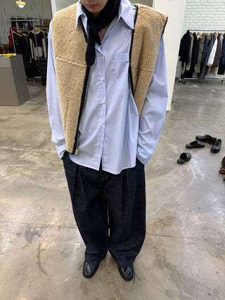 [NeverSeez] Lustrous Cotton Blend Shirt