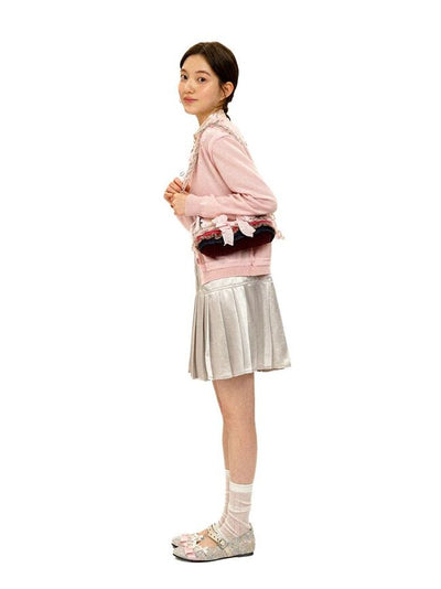 [Moromoro2] Hand-Crocheted Ruffle Bow Underarm  Bag