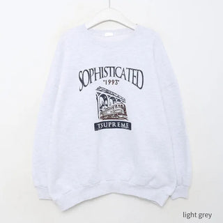 Lettering Print Oversized Sweatshirt