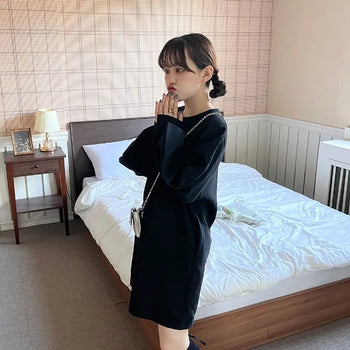 Balloon sleeve mini dress