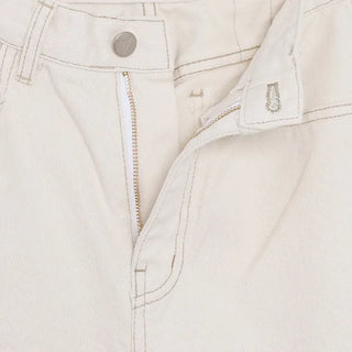 Long cream denim