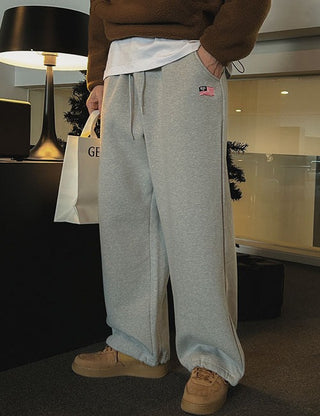 American Flag Fleece-lined Wide Tracksuit (3 colors)