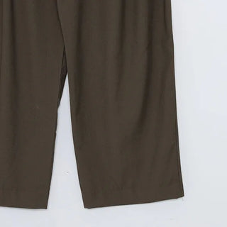 Belted wide slacks