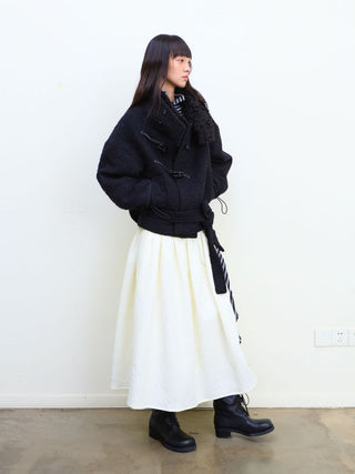 [NeverSeez] Boucle Toggle Short Coat