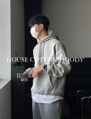House double-layered hoodie (cotton fabric)
