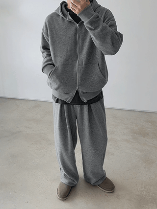 Lete Ribbed Zip-up Hoodie
