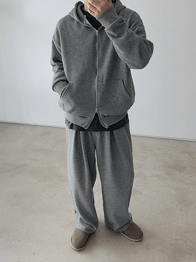 Lete Ribbed Zip-up Hoodie