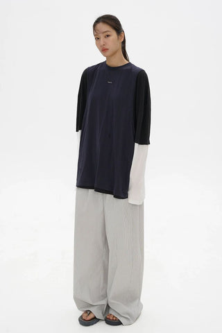 [MASONPRINCE] Lightweight 3-Piece Layered Long Sleeve Tee