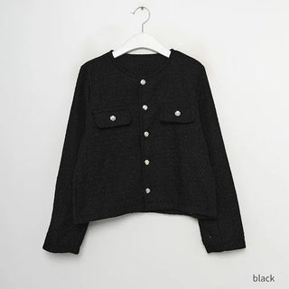 Gold button tweed jacket