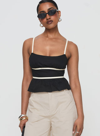 Daxon Top Black  Cream
