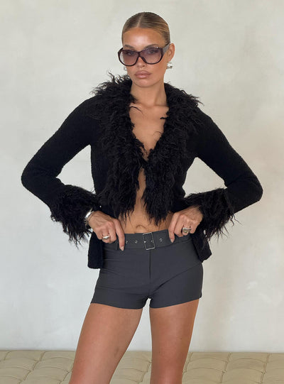 Titanium Belted Micro Short Charcoal