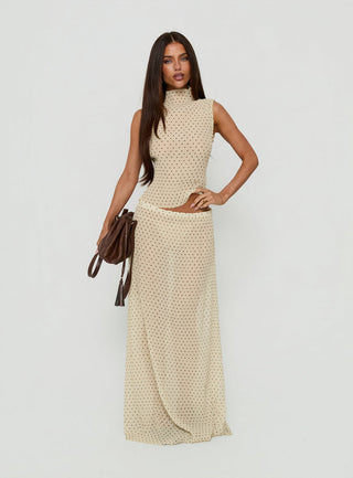 Ford Top Butter / Chocolate Polka Dot