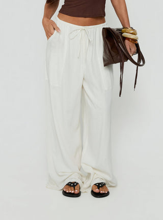 Peacemaker Tie Waist Relaxed Pants Off-White