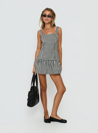 Orivelle Tie Back Playsuit Black / White