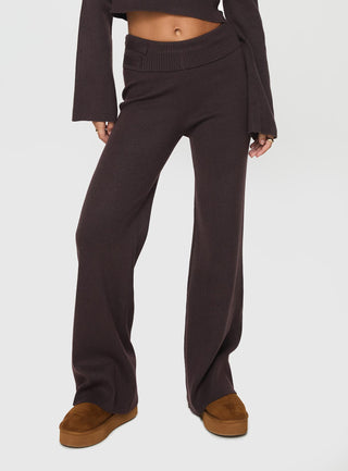 Try Me Knit Pants Chocolate