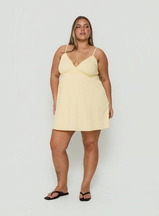Lunya Mini Dress Lemon Curve