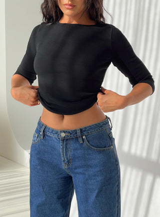 Elaia 34 Sleeve Top Black