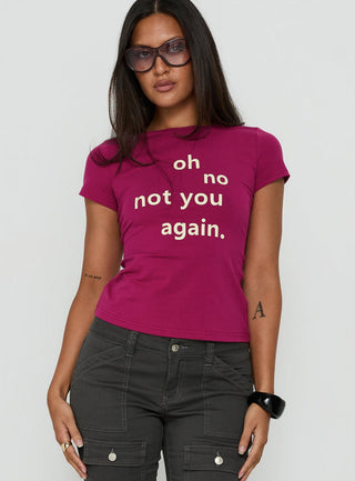 You Again Graphic Top Plum