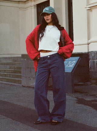 Maryanne Mid Rise Straight Leg Jeans Dark Wash
